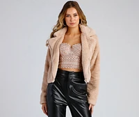 Rebel Chic Faux Fur Moto Jacket