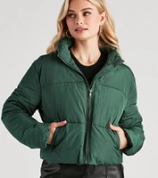 Your Favorite Puffer Crop Jacket