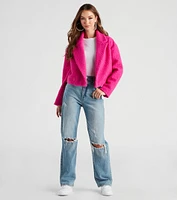 Cozy The City Faux Sherpa Coat