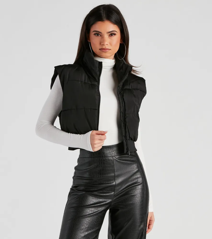 Windsor Winter Must-Have Cropped Puffer Vest