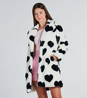 Lovestruck Faux Fur Heart Coat