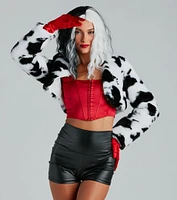 Major Diva Energy Cropped Faux Fur Jacket