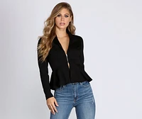 Professional Peplum Blazer