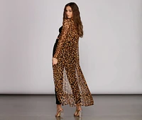 Spotted Style Mesh Duster