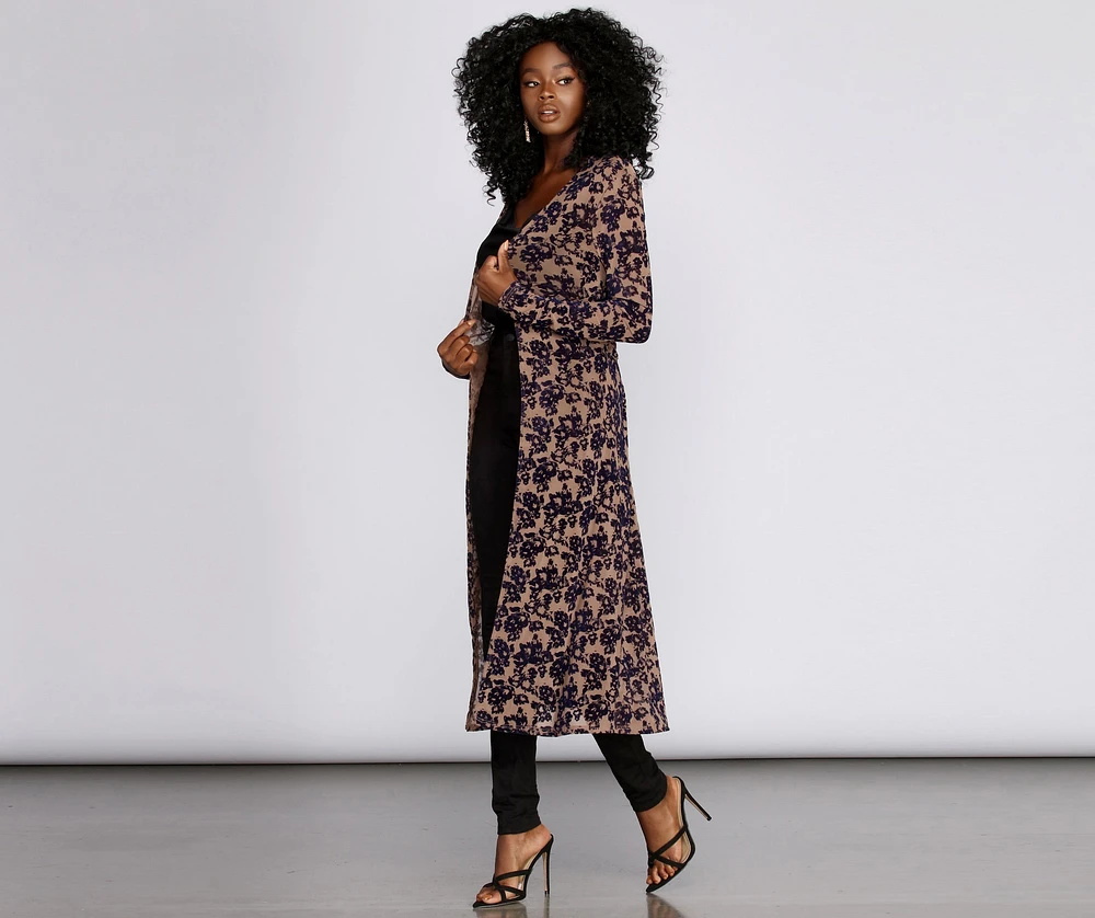 Workin' Woman Velvet Burnout Duster