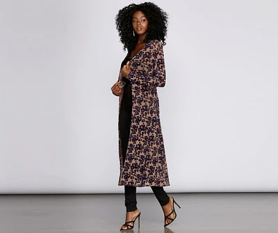 Workin' Woman Velvet Burnout Duster