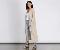 Cozy Textured Knit Duster