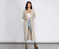 Cozy Textured Knit Duster