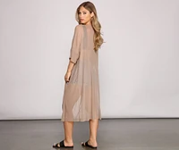 Layer On The Style Mesh Kimono