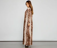 Stylish And Sassy Snake Knit Duster