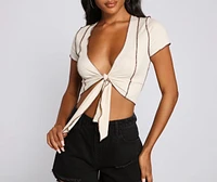 Caught On Trend Short Sleeve Top