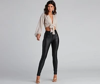 Go For The Glow Tie Front Top