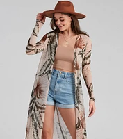 Tropical Toucan Long Mesh Duster