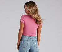 Casual And Trendy Tie-Front Top