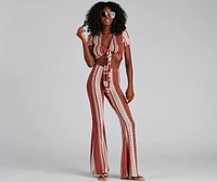 Stylish Tribe Tie-Front Crop Top