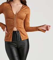Sweeter Faux Suede Slit Jacket