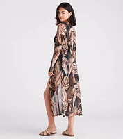 Feel The Breeze Palm Print Mesh Duster