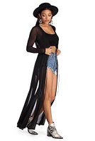 Sheer-ly On Trend Mesh Duster