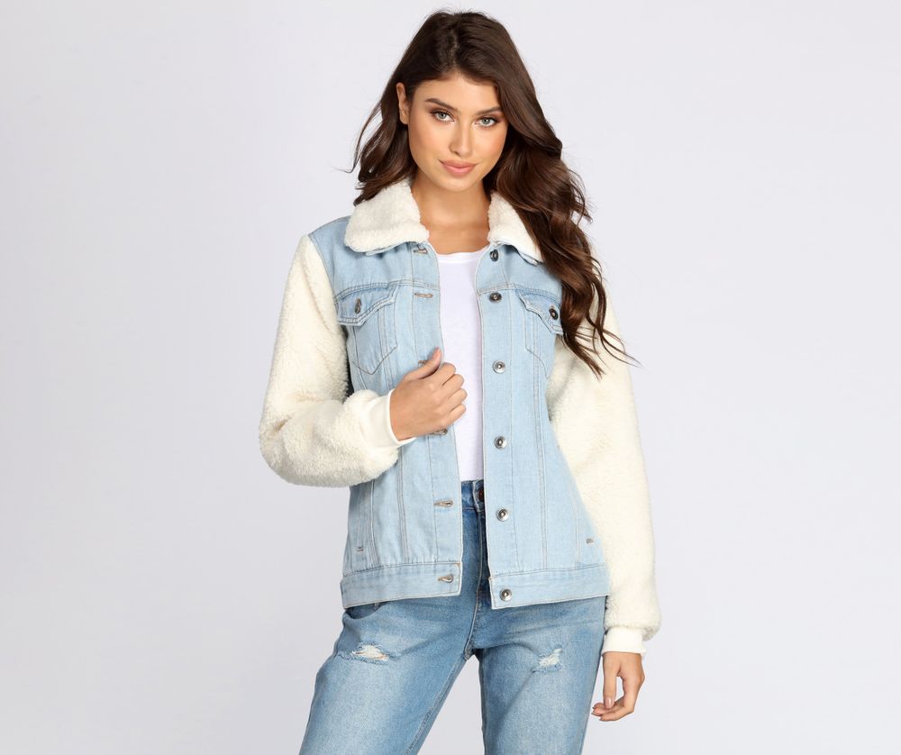 Sanctuary Minka Denim Sherpa Jacket | Anthropologie Singapore - Women's  Clothing, Accessories & Home