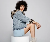 So Sassy Faux Fur Denim Jacket