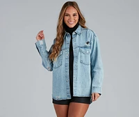 Total Mood Distressed Denim Jacket