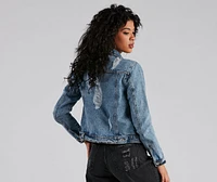 Ready To Roll Destructed Denim Jacket