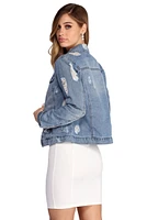 Hot Stuff Distressed Denim Jacket