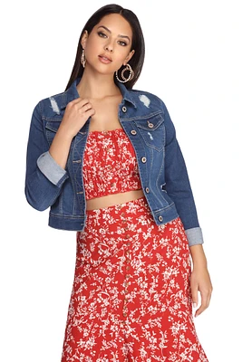Sweetly Distressed Denim Jacket