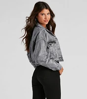 Day Trippin' Acid Wash Denim Jacket