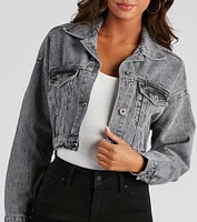 Day Trippin' Acid Wash Denim Jacket
