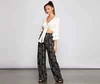 Just Pretty Tie Front Top