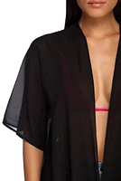 Fringed Chiffon Kimono