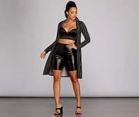 Sophisticated Striped Trench Coat