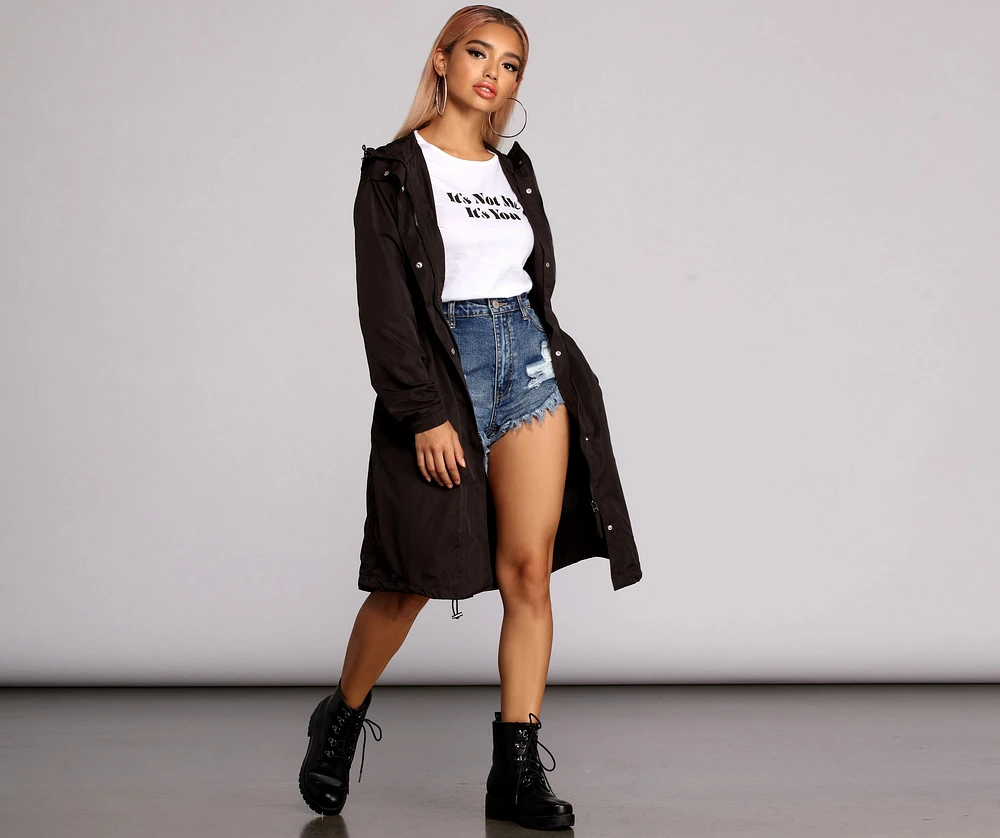 Long Line Anorak Windbreaker