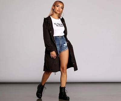 Long Line Anorak Windbreaker
