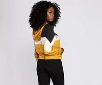Retro Style Zip Up Windbreaker