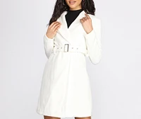 Out & About Drape Front Trench Coat
