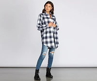 Traditional Sherpa Lined Long Flannel