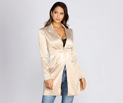 Ever So Chic Satin Trench