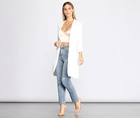 Boss Babe Crepe Longline Blazer