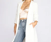 Boss Babe Crepe Longline Blazer