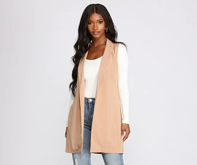Belted and Poised Trench Vest