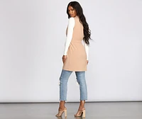 Belted and Poised Trench Vest
