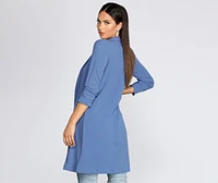 Boss Babe Crepe Longline Blazer
