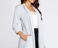 Boss Babe Crepe Longline Blazer