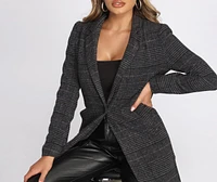So Posh Plaid Coat