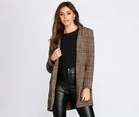 So Posh Plaid Coat