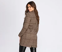 So Posh Plaid Coat