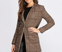 So Posh Plaid Coat