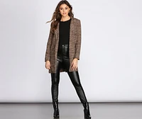 So Posh Plaid Coat